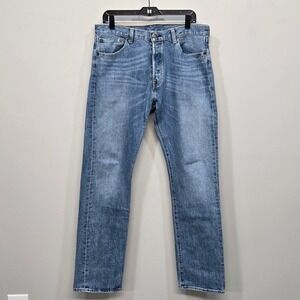 Levi's 501 Original Fit Jeans Men 33x32 Straight Leg Button Fly Med Wash Classic